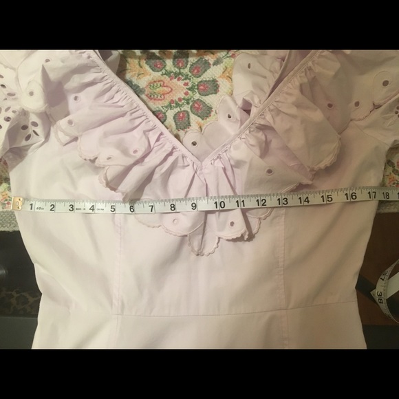 Sold Rebecca Taylor Lilac Flare Cotton Midi Dress - Picture 6 of 8